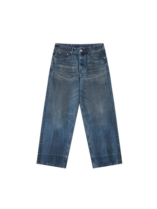 Heavyweight Dark Vintage Wash Baggy Jeans