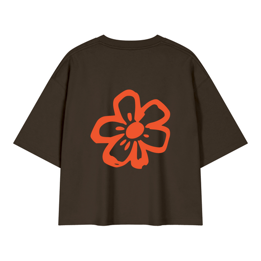 That Flower - Brown Boxy Graphic Tee