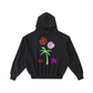 Black Graphic Fleece Hoodie