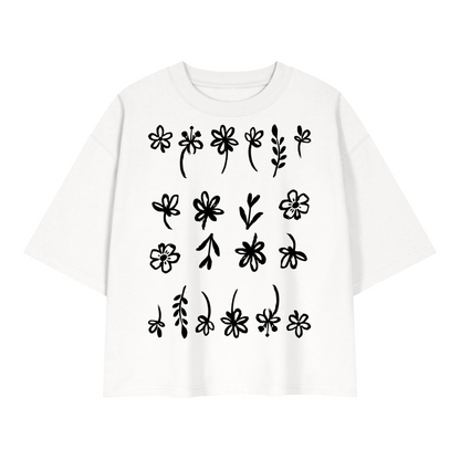 Motherin' Flowers - Unisex Heavyweight Boxy T-Shirt