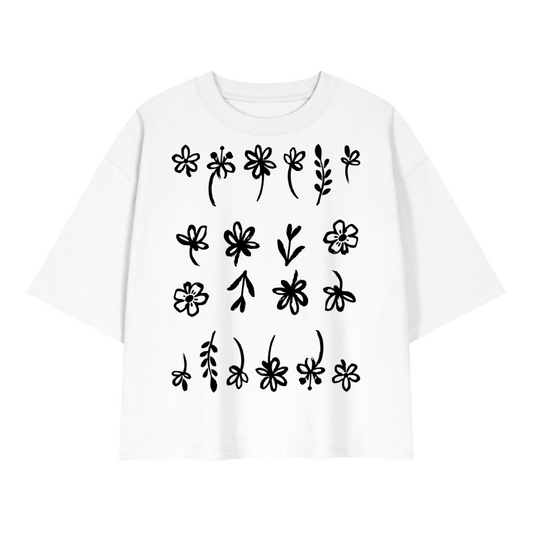 Motherin' Flowers - Unisex Heavyweight Boxy T-Shirt
