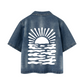 Motherin Sunset - Full-Zip Denim Shirt Vintage Washed