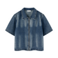 Motherin Sunset - Full-Zip Denim Shirt Vintage Washed