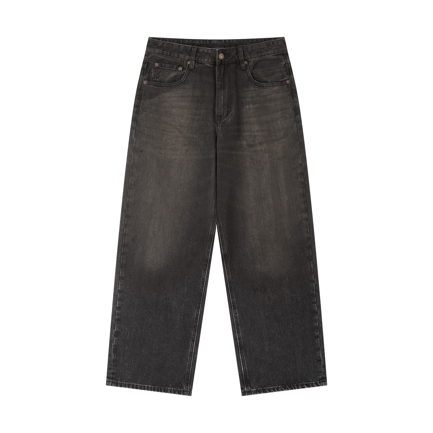 Straight Fit Jean,Vintage Wash ,Heavyweight Denim