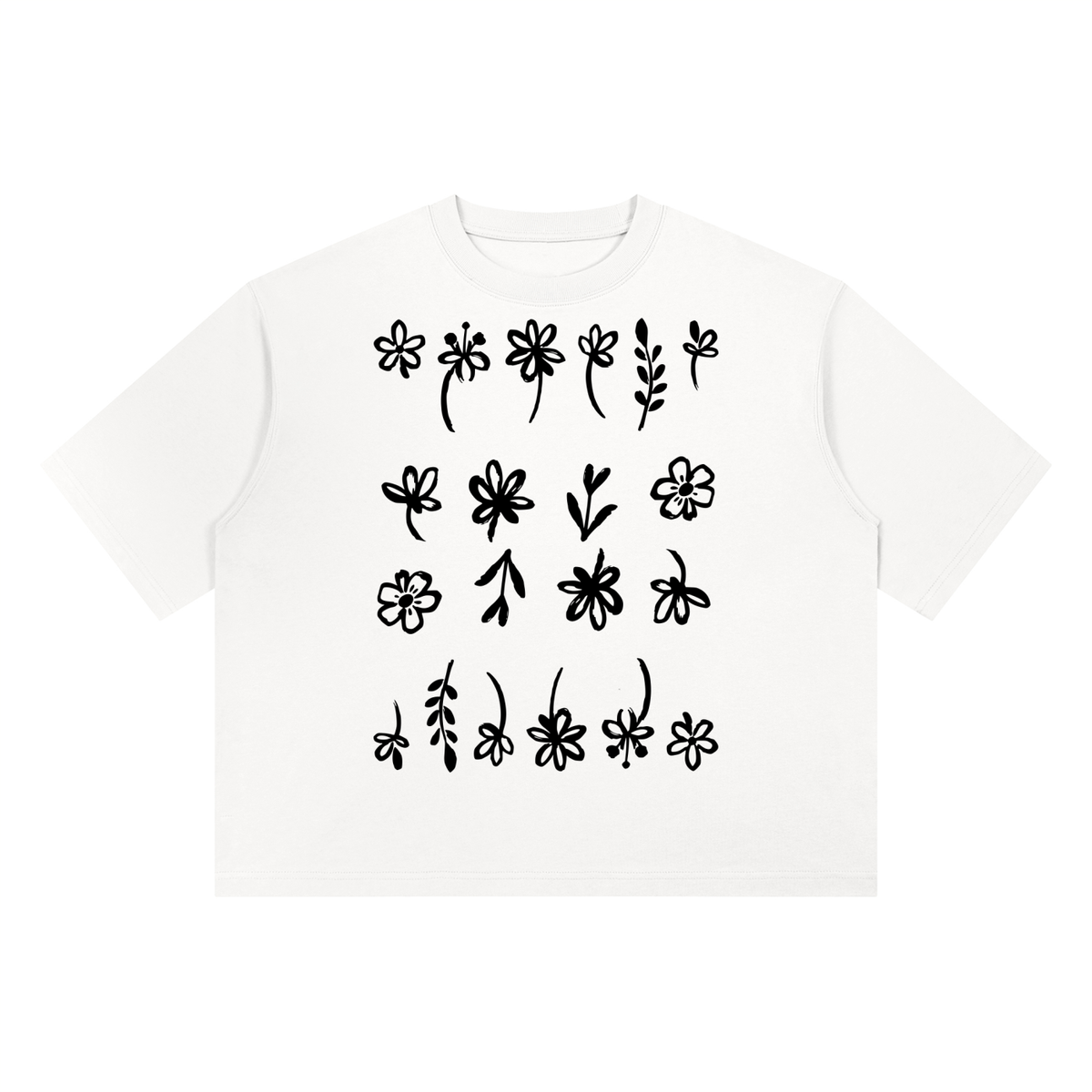 Motherin' Flowers - Unisex Heavyweight Boxy T-Shirt