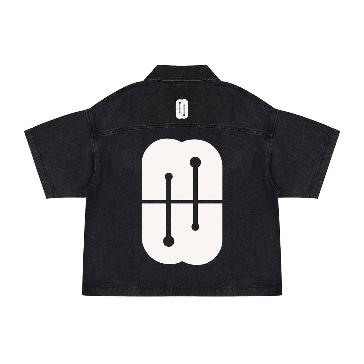 Motherin Loop - Boxy Quarter-Zip Denim Shirt