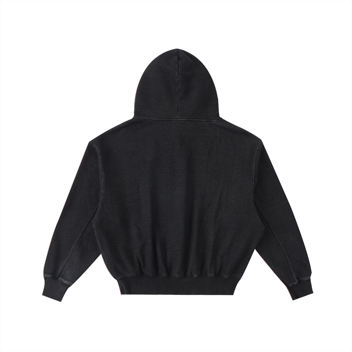 Black Graphic Fleece Hoodie