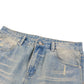 Sun Fade  Jeans,Straight Fit ,Raw Hem Denim Jeans