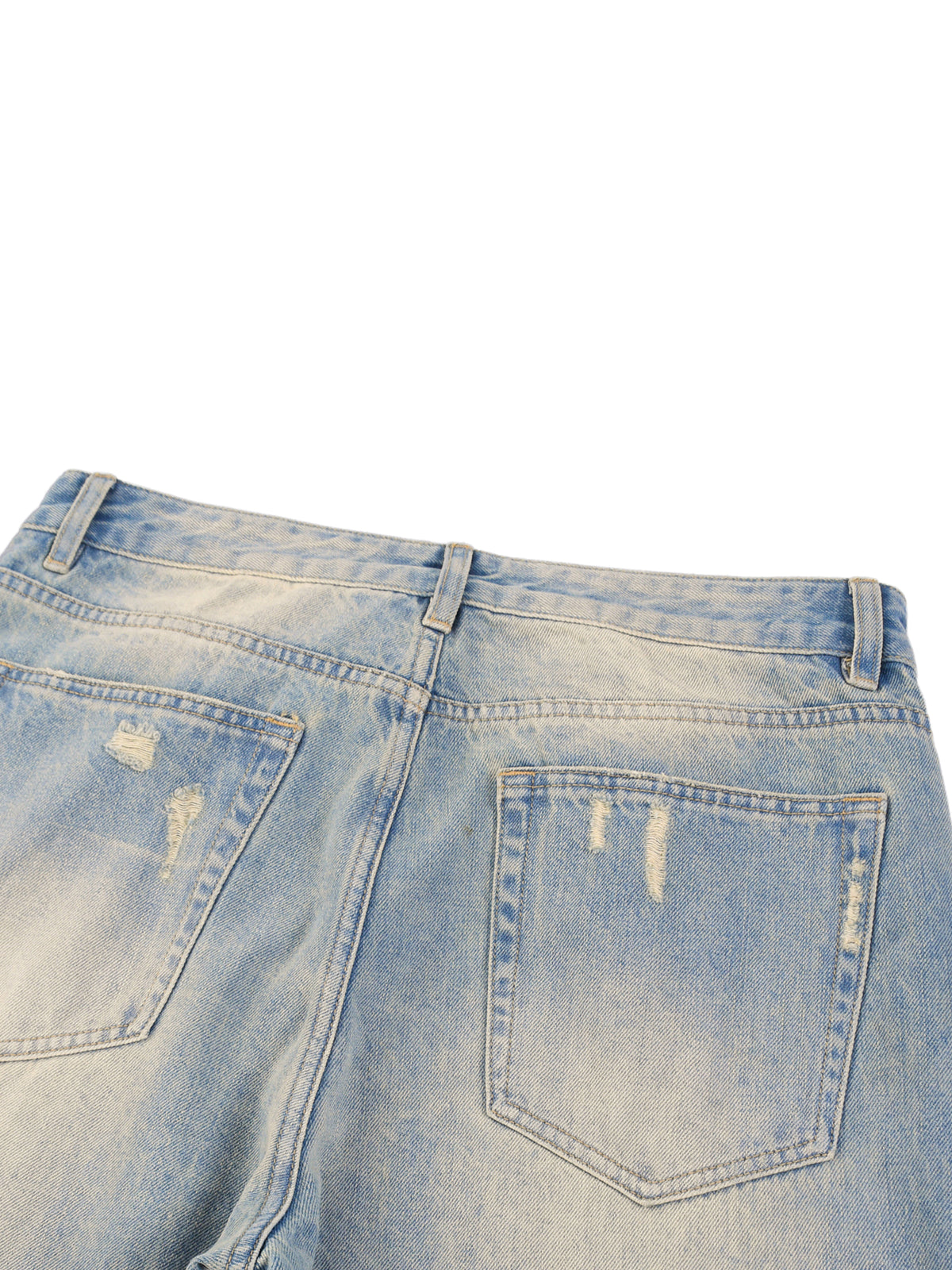 Sun Fade  Jeans,Straight Fit ,Raw Hem Denim Jeans