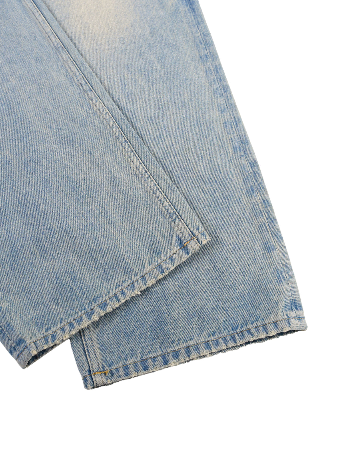 Sun Fade  Jeans,Straight Fit ,Raw Hem Denim Jeans