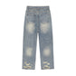 Jeans,Distressed Jean,Vintage Wash,Straight-leg