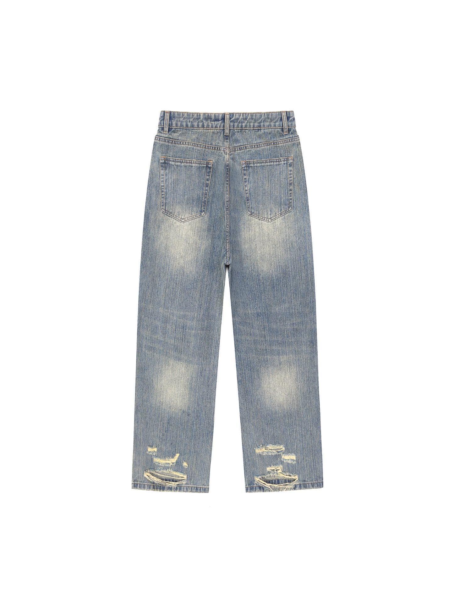 Jeans,Distressed Jean,Vintage Wash,Straight-leg