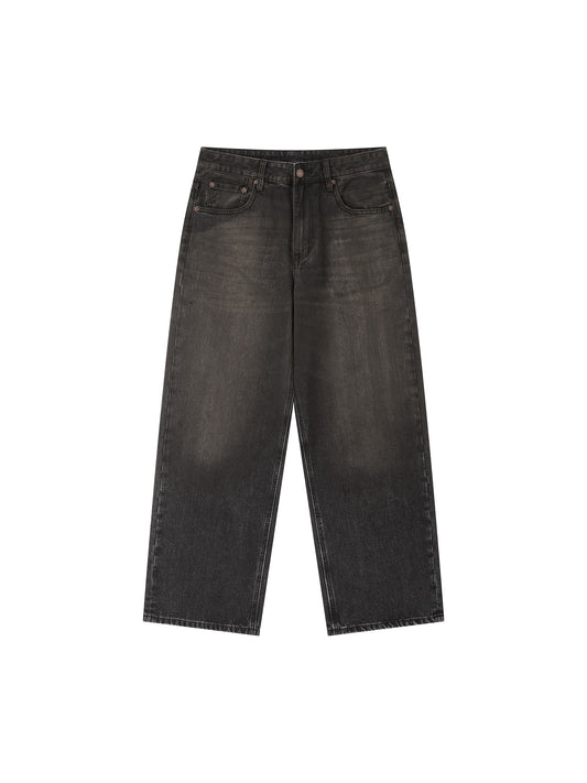 Straight Fit Jean,Vintage Wash ,Heavyweight Denim