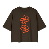 That Flower - Brown Boxy Graphic Tee
