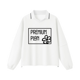 That Flower Primuim Plan - White Boxy Collared Long Sleeve Shirt